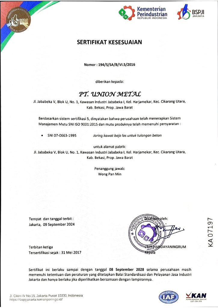 sni wiremesh union metal
